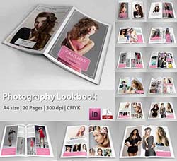 indesign模板－摄影手册(简约型/20页)：Photography Lookbook